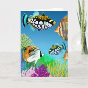 インドパシフィック礁魚のグリーティングカード カード