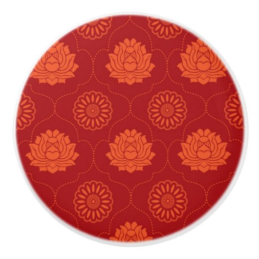 インドパターン セラミックノブ (正面)