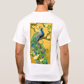 インドブルーピーコックTシャツ Tシャツ (裏面)