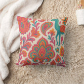 インドボヘミアカラフルジプシースタイル水彩画 クッション (ブランケット)