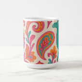 インドボヘミアカラフルジプシースタイル水彩画 コーヒーマグカップ (中央)