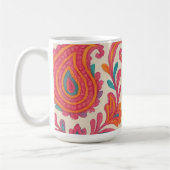 インドボヘミアカラフルジプシースタイル水彩画 コーヒーマグカップ (左)