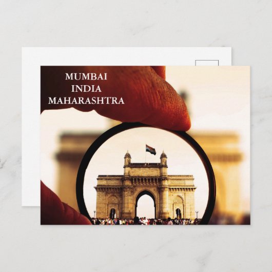 インドムンバイヴィンテージ観光旅行の追加 ポストカード (正面/裏面)