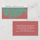 インドモダンペイズリープロフェッショナル名刺 名刺 (正面/裏面)