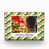 インドモダン国旗のクリスマス記念 フォトブロック (正面)