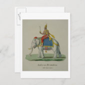 インドラ、Marlet et Cieによる彫刻(カラーリトボ) ポストカード (正面/裏面)