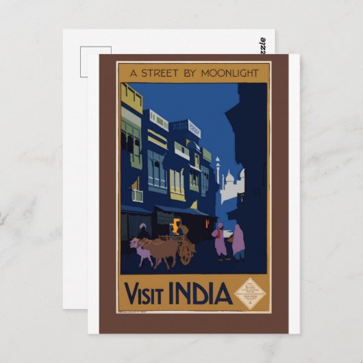 インドヴィンテージ旅行はがき ポストカード (正面/裏面)