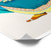 インドヴィンテージ旅行ポスター復元 ポスター (角)