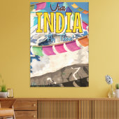 インドヴィンテージ旅行ポスター キャンバスプリント (インサイチュ (リビング))