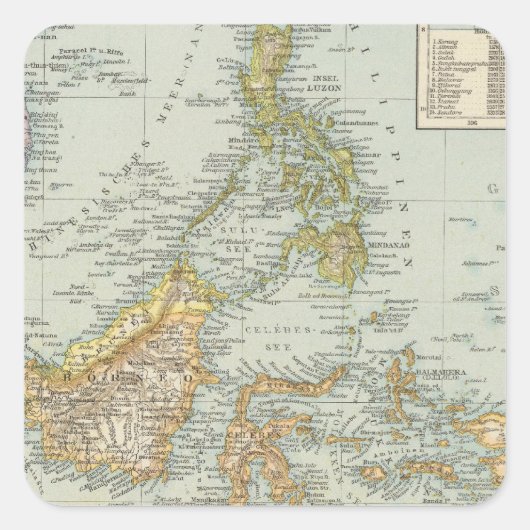 インド中国・マレーシア諸島 スクエアシール (正面)