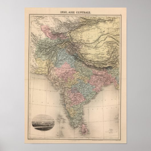 インド中央アジア ポスター (正面)