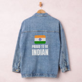 インド人であることを誇りに思う デニムジャケット (ハンガー)