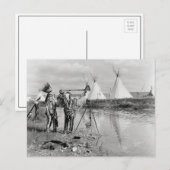 インド人による写真のネガの閲覧、1913年 ポストカード (正面/裏面)