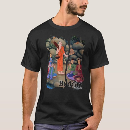 インド仏仏教ファッション女性男性宗教P Tシャツ (正面)