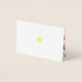 インド伝統的な結婚式 蓮の花のRSVPカード 箔カード (正面)