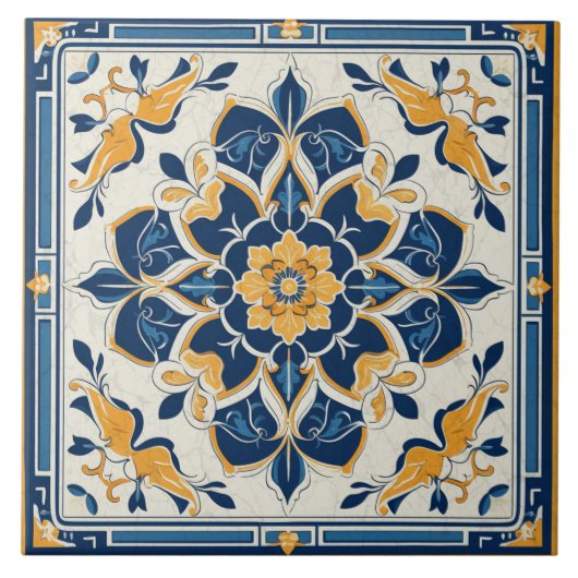 インド伝統的伝統的装飾美術4 タイル (正面)