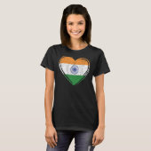 インド共和国デイインダスタンインディアン国旗2 Tシャツ (正面フル)