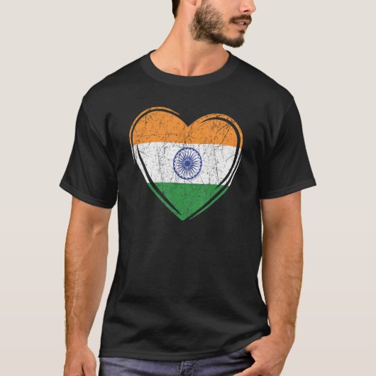 インド共和国デイインダスタンインディアン国旗2 Tシャツ (正面)