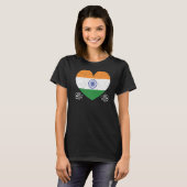 インド共和国デイインダスタンインディアン国旗3 Tシャツ (正面フル)
