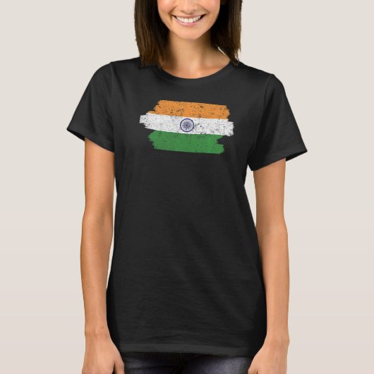 インド共和国デイインダスタンインディアン国旗8 Tシャツ (正面)
