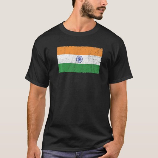 インド共和国デイインダスタンインディアン国旗9 Tシャツ (正面)