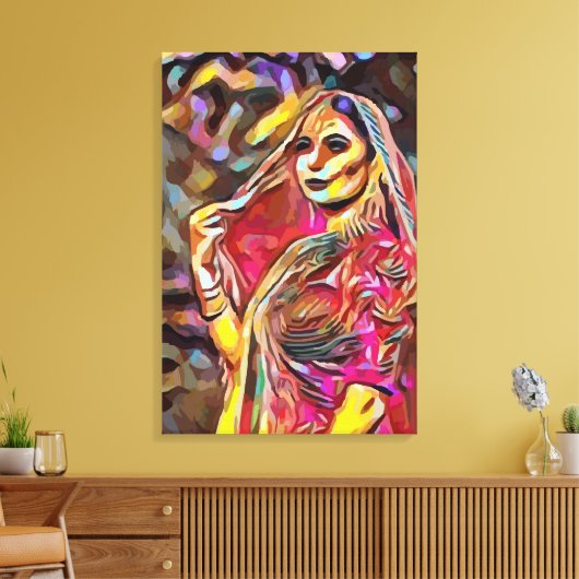 インド出身の女性 キャンバスプリント (インサイチュ (リビング))