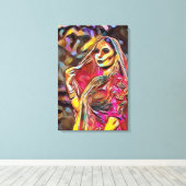 インド出身の女性 キャンバスプリント (インサイチュ (ウッドフロア))