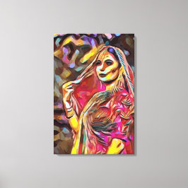 インド出身の女性 キャンバスプリント