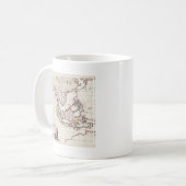 インド及び東のインディの地図 コーヒーマグカップ (正面左)