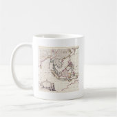 インド及び東のインディの地図 コーヒーマグカップ (左)