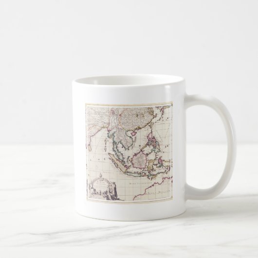 インド及び東のインディの地図 コーヒーマグカップ (右)