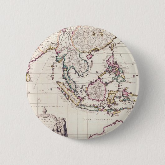 インド及び東のインディの地図 缶バッジ (正面)