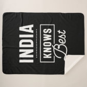 インド名パーソナライズされた誕生日ギフト シェルパブランケット (正面(横))