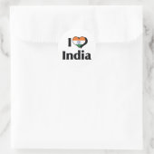 インド国旗が好き ラウンドシール (バッグ)