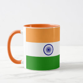 インド国旗とブラックコンボマグカップ マグカップ