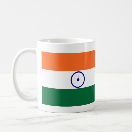 インド国旗と国歌マグカップ コーヒーマグカップ (左)