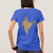 インド国旗と地図dk Tシャツ (裏面)