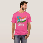 インド国旗のインディアンクリケット Tシャツ (正面フル)