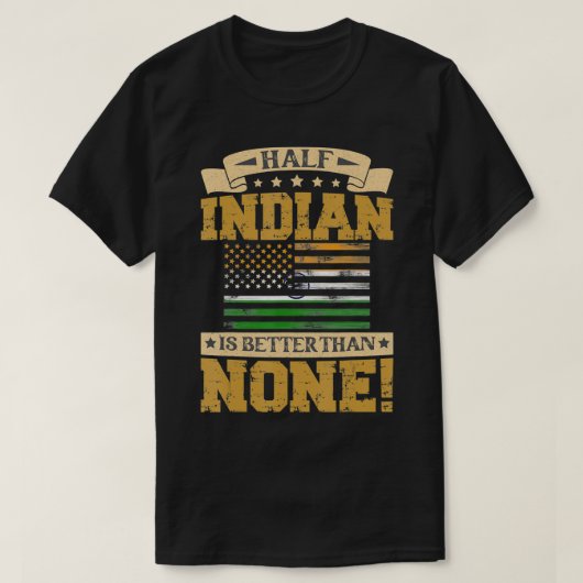 インド国旗のインディアン向け土産 Tシャツ (デザイン正面)