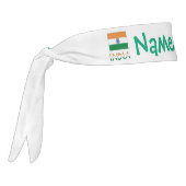 インド国旗のカスタムネーム タイヘッドバンド (回転270)