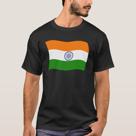 インド国旗のシャツ Tシャツ (正面)