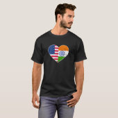 インド国旗のデザイン7月4日アメリカ合衆国国旗Gif Tシャツ (正面フル)