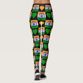 インド国旗のハート柄かわいい愛国心インディアン レギンス (裏面)