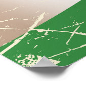 インド国旗のヴィンテージ旅行ポスター。 ポスター (角)