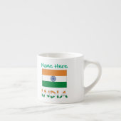 インド国旗の名前入り エスプレッソカップ (右)