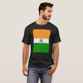 インド国旗の土産伝統旅行 Tシャツ (正面フル)