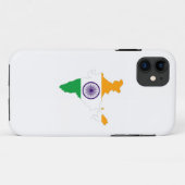 インド国旗の地図の形状インディアン Case-Mate iPhoneケース (裏面(横))