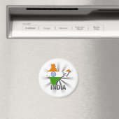 インド国旗の地図2.0 マグネット (インサイチュ (食洗機))