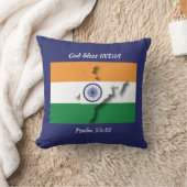 インド国旗の愛国的な聖なる書物、 経典カスタムブルー クッション (ブランケット)