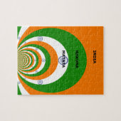 インド国旗の色デザイン。ハクナマタタ ジグソーパズル (横)